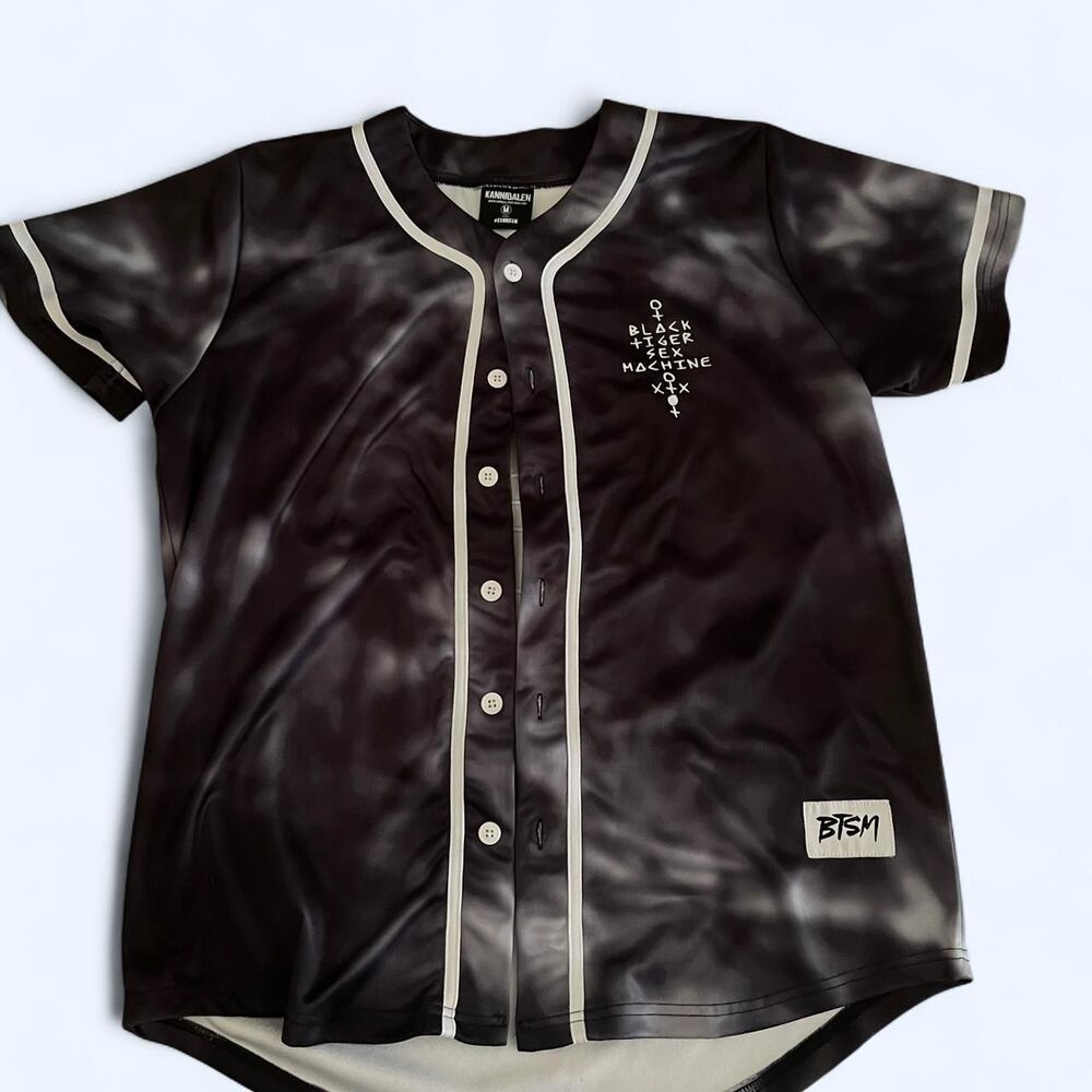 Black Tiger Sex Machine Men's Black and Brown Jersey